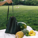 OLEADA NYC Bucket Bag > Leather Tote Bag For Women > Large Capacity Handbag > Convertible To Shoulder Bag > stylish 14 inch laptop bag Marina Soft Bucket