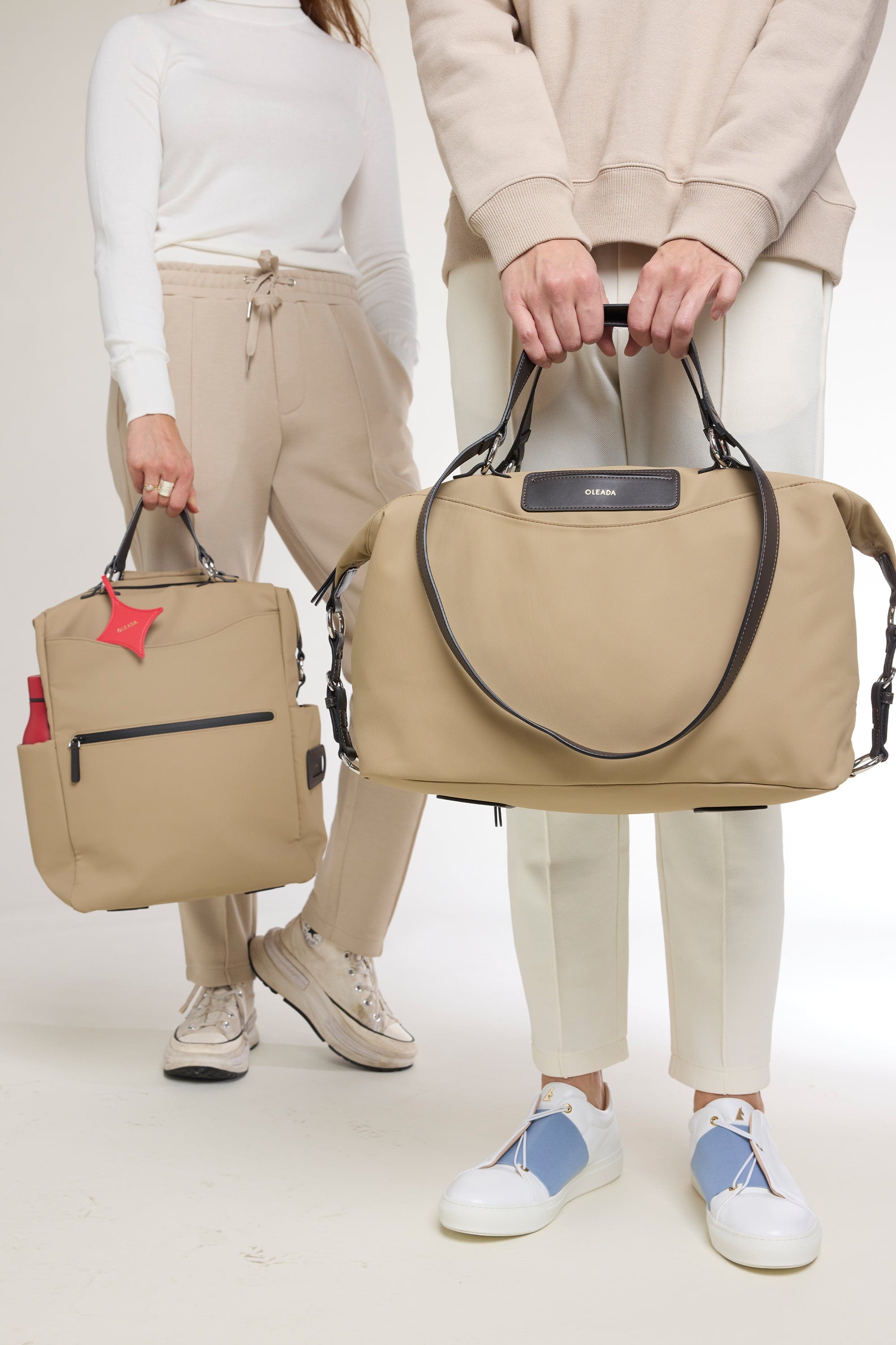 OLEADA NYC convertible travel bags > airport tote bags > overnight bags > water-resistant vegan bags > stylish multi-use bags AnyWear AnyDuffle