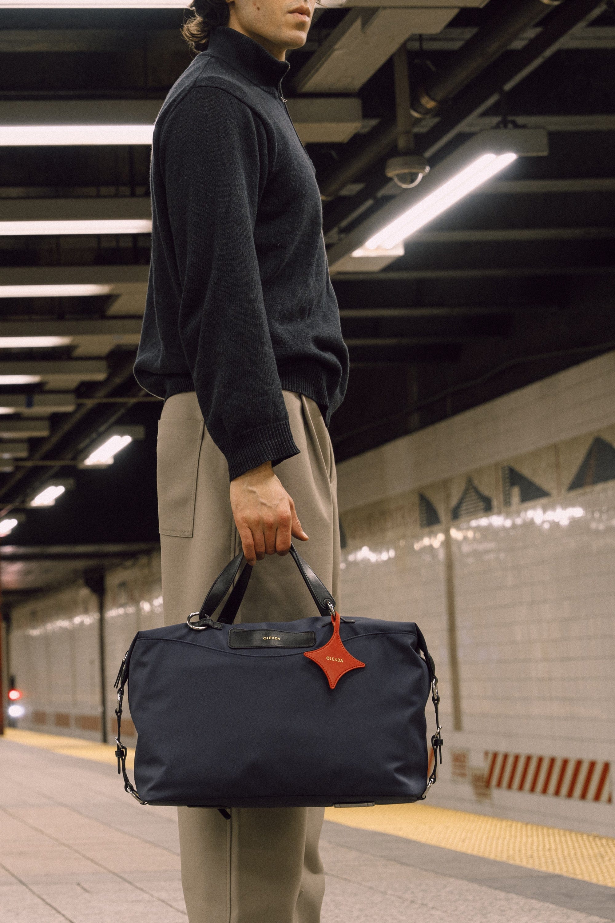 OLEADA NYC convertible travel bags > airport tote bags > overnight bags > water-resistant vegan bags > stylish multi-use bags AnyWear AnyDuffle City