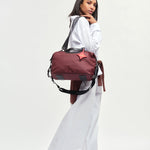 OLEADA NYC convertible travel bags > airport tote bags > overnight bags > water-resistant vegan bags > stylish multi-use bags AnyWear AnyDuffle City