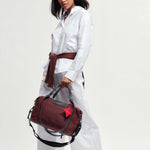 OLEADA NYC convertible travel bags > airport tote bags > overnight bags > water-resistant vegan bags > stylish multi-use bags AnyWear AnyDuffle City