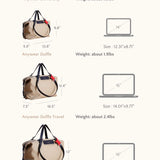OLEADA NYC convertible travel bags > airport tote bags > overnight bags > water-resistant vegan bags > stylish multi-use bags AnyWear AnyDuffle - Regular Size
