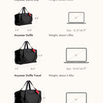 OLEADA NYC convertible travel bags > airport tote bags > overnight bags > water-resistant vegan bags > stylish multi-use bags AnyWear AnyDuffle - Regular Size