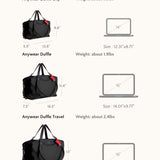 OLEADA NYC convertible travel bags > airport tote bags > overnight bags > water-resistant vegan bags > stylish multi-use bags AnyWear AnyDuffle - Regular Size