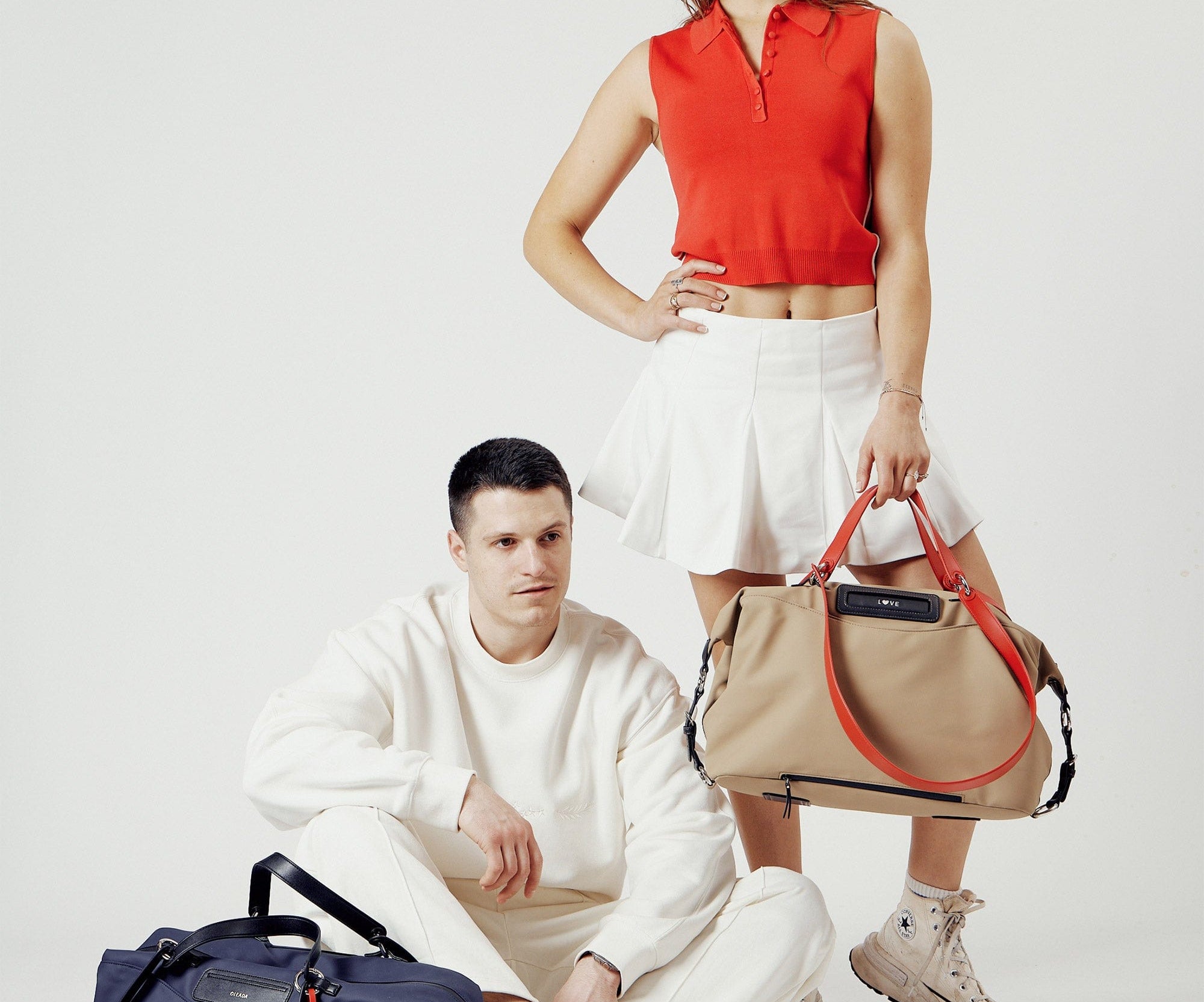 OLEADA NYC convertible travel bags > airport tote bags > overnight bags > water-resistant vegan bags > stylish multi-use bags AnyWear AnyDuffle Travel