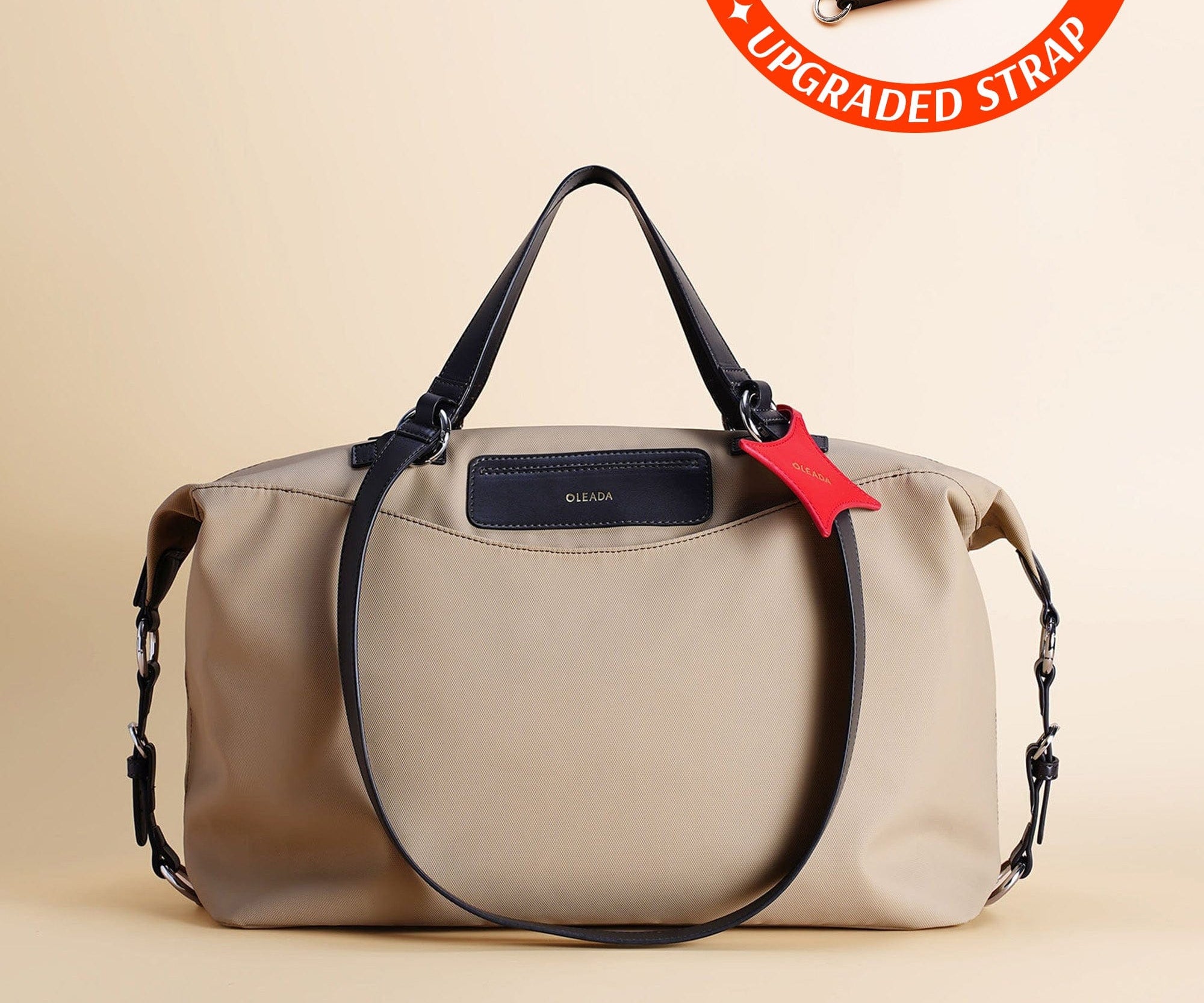 OLEADA NYC convertible travel bags > airport tote bags > overnight bags > water-resistant vegan bags > stylish multi-use bags Color_Abu Dhabi AnyWear AnyDuffle