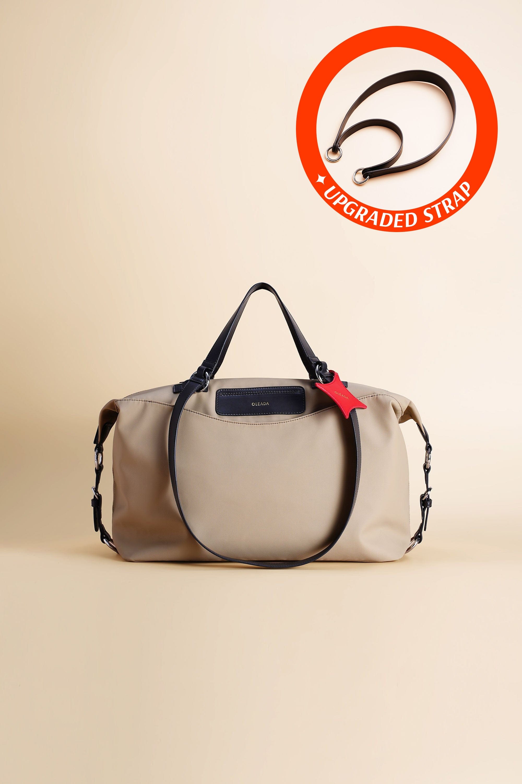 OLEADA NYC convertible travel bags > airport tote bags > overnight bags > water-resistant vegan bags > stylish multi-use bags Color_Abu Dhabi AnyWear AnyDuffle City