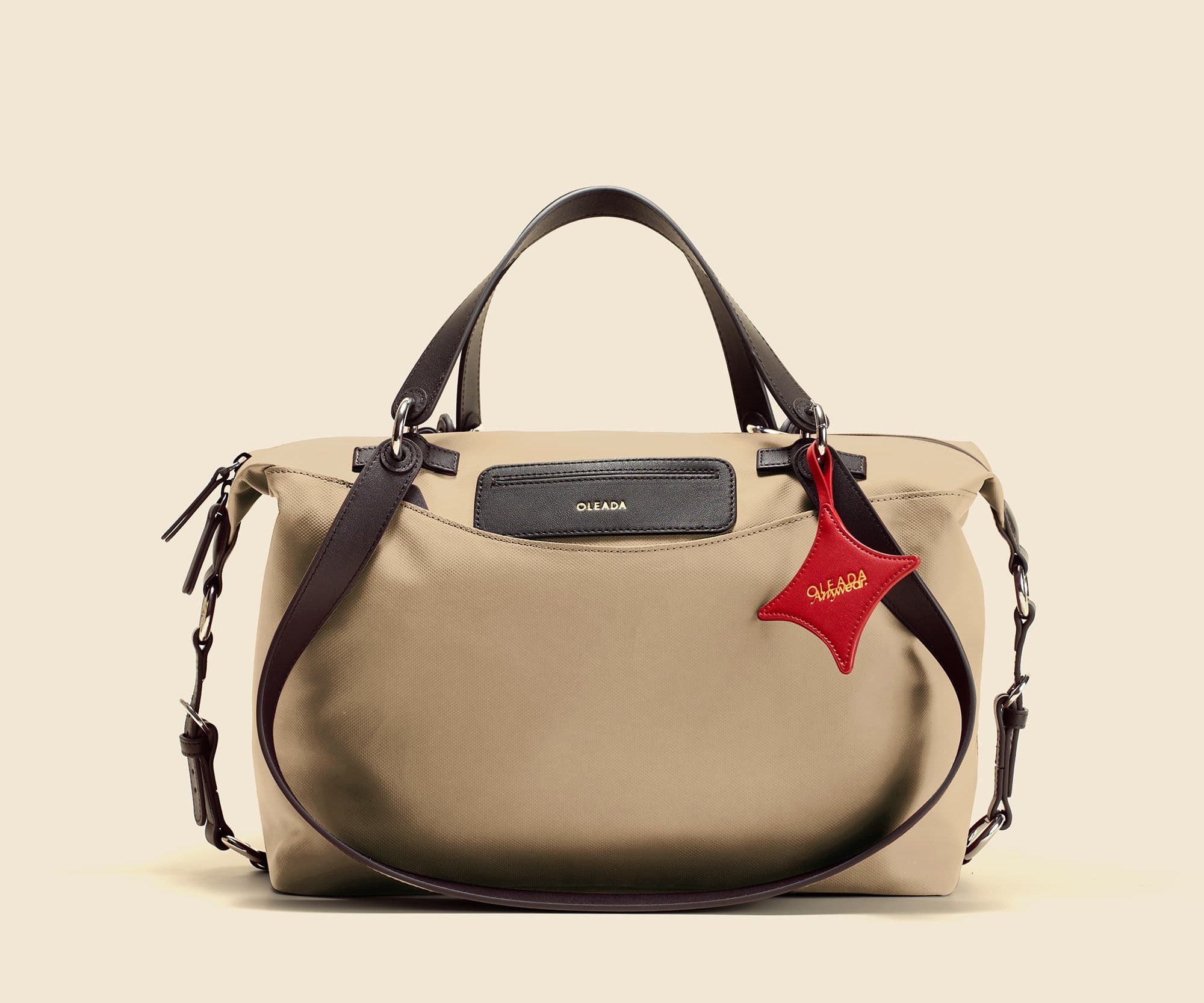 OLEADA NYC convertible travel bags > airport tote bags > overnight bags > water-resistant vegan bags > stylish multi-use bags Color_Abu Dhabi AnyWear AnyDuffle - City Size