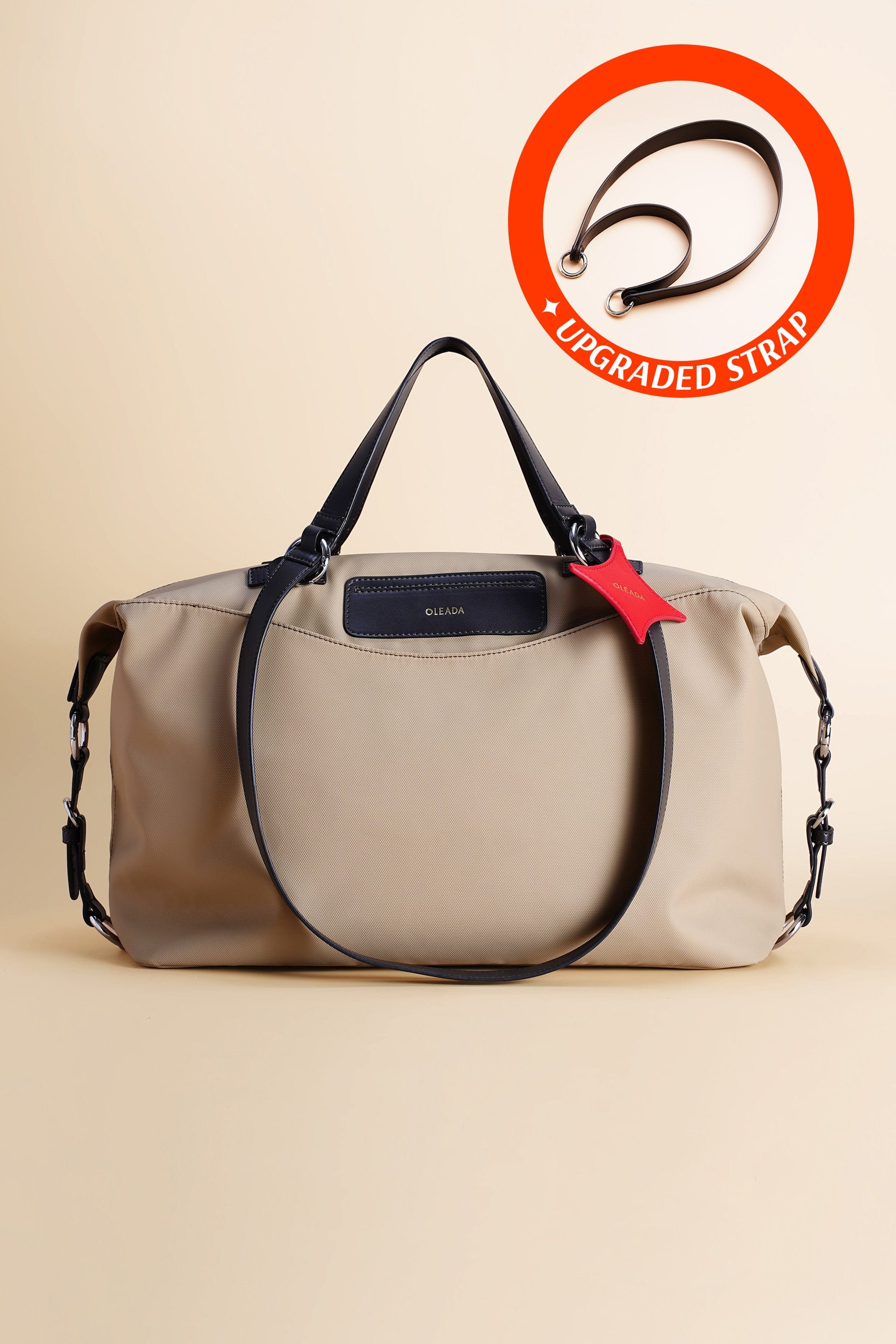 OLEADA NYC convertible travel bags > airport tote bags > overnight bags > water-resistant vegan bags > stylish multi-use bags Color_Abu Dhabi AnyWear AnyDuffle Travel