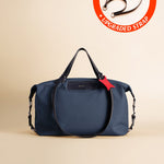 OLEADA NYC convertible travel bags > airport tote bags > overnight bags > water-resistant vegan bags > stylish multi-use bags Color_Mykonos AnyWear AnyDuffle City