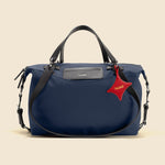 OLEADA NYC convertible travel bags > airport tote bags > overnight bags > water-resistant vegan bags > stylish multi-use bags Color_Mykonos AnyWear AnyDuffle - Regular Size