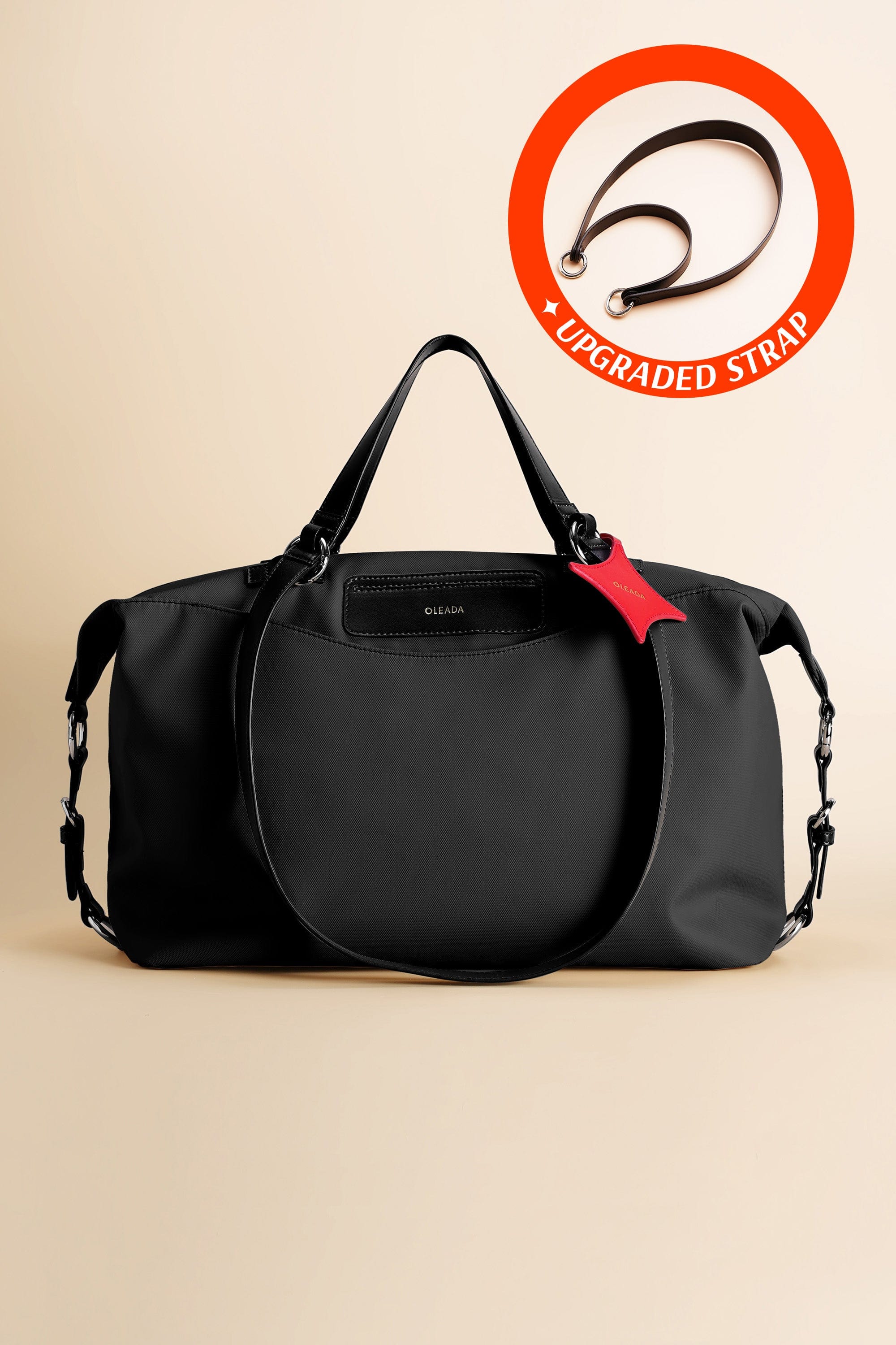 OLEADA NYC convertible travel bags > airport tote bags > overnight bags > water-resistant vegan bags > stylish multi-use bags Color_Tokyo AnyWear AnyDuffle Travel