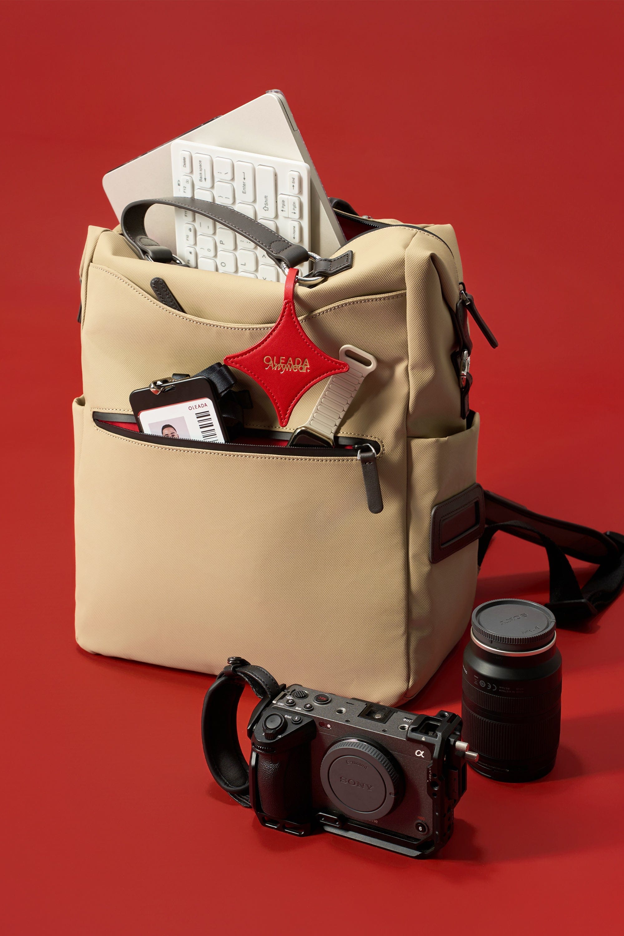 OLEADA NYC convertible travel bags > work-to-travel backpack > commuter bags > water-resistant vegan bags > stylish multi-use backpack AnyWear AnyBackpack