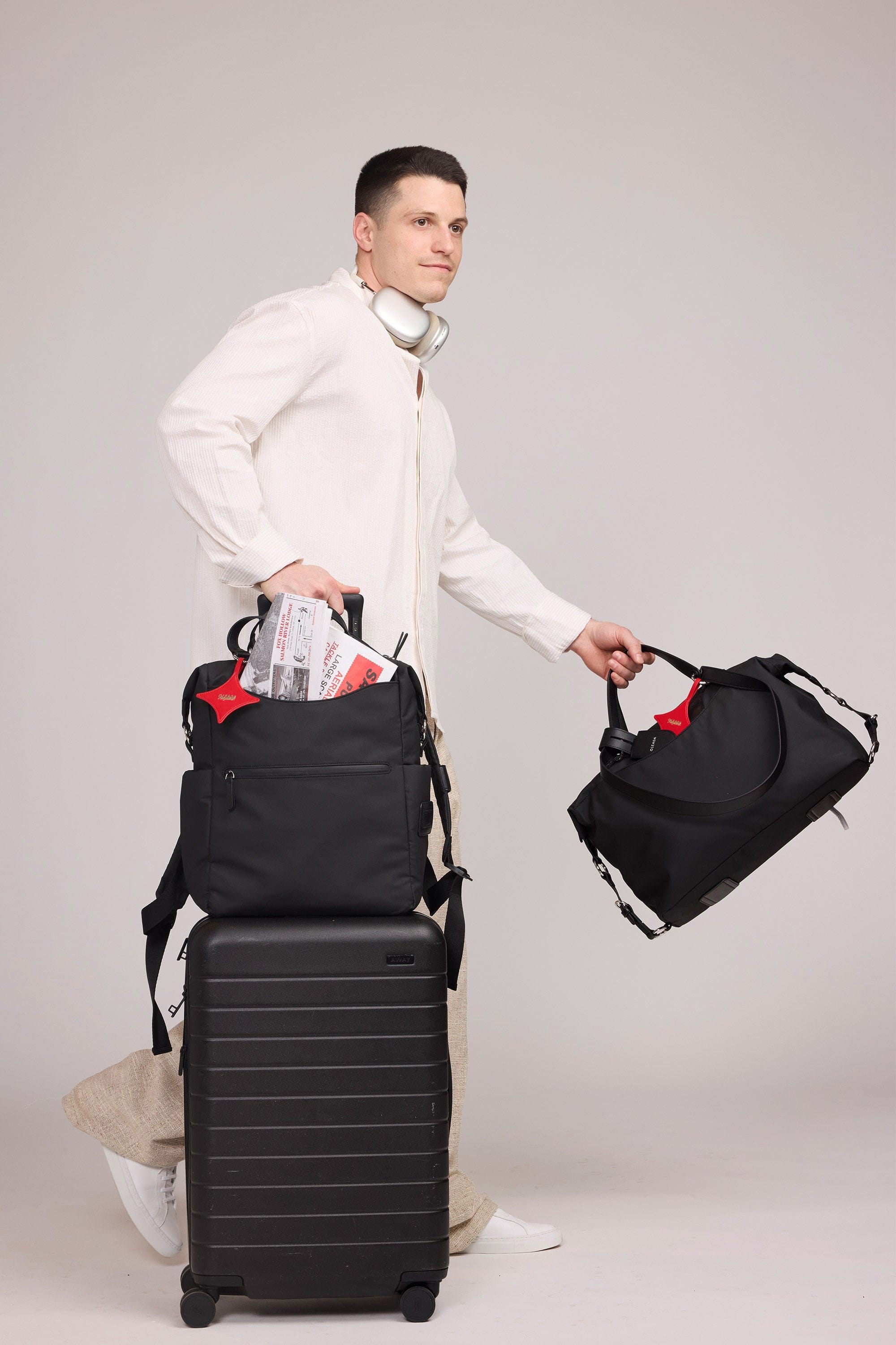 OLEADA NYC convertible travel bags > work-to-travel backpack > commuter bags > water-resistant vegan bags > stylish multi-use backpack AnyWear AnyBackpack