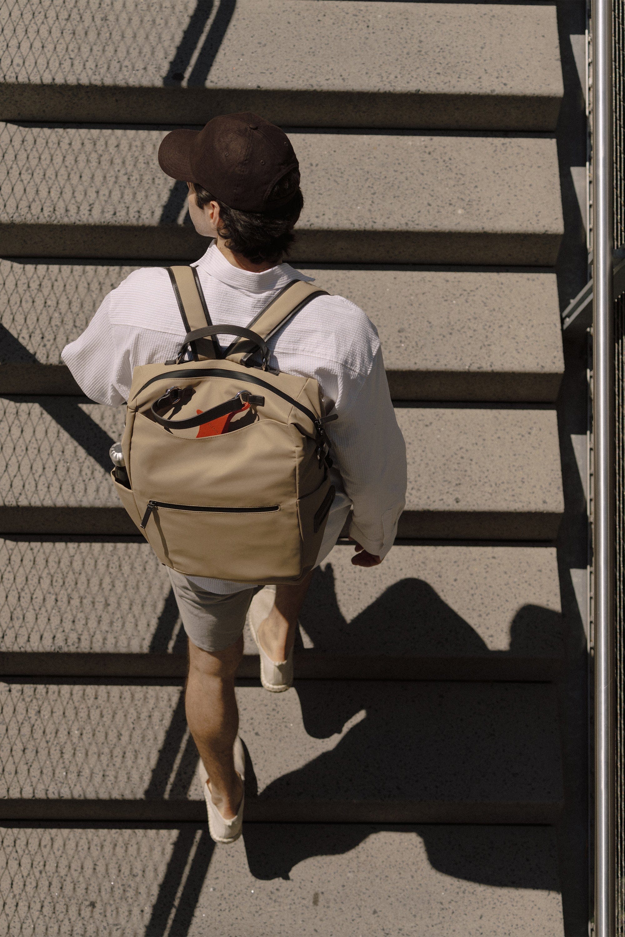 OLEADA NYC convertible travel bags > work-to-travel backpack > commuter bags > water-resistant vegan bags > stylish multi-use backpack AnyWear AnyBackpack Plus