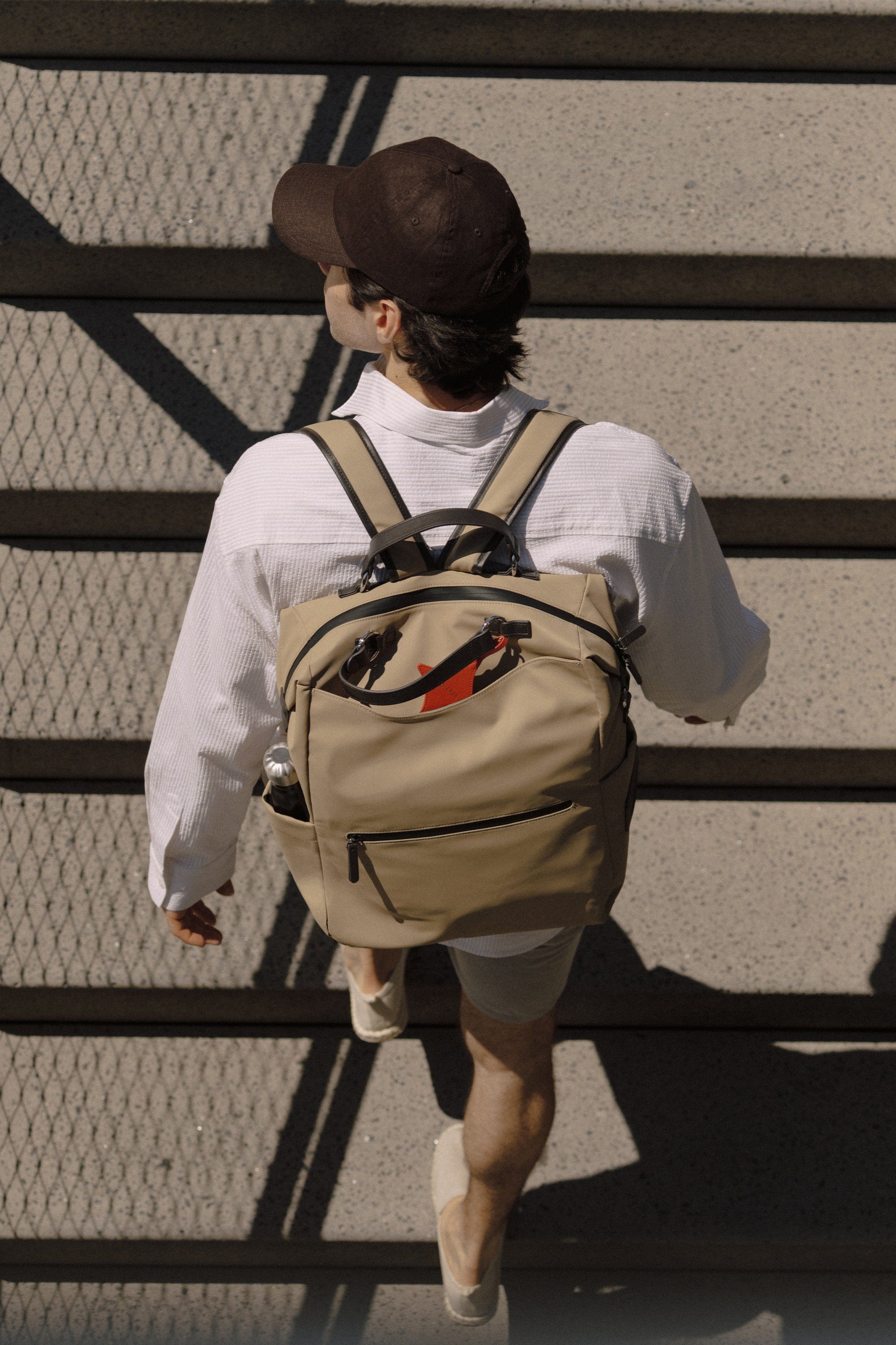 OLEADA NYC convertible travel bags > work-to-travel backpack > commuter bags > water-resistant vegan bags > stylish multi-use backpack AnyWear AnyBackpack Plus