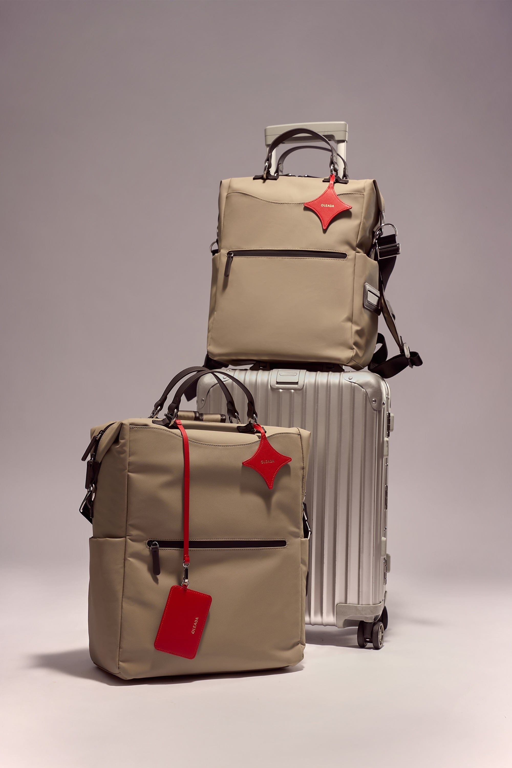 OLEADA NYC convertible travel bags > work-to-travel backpack > commuter bags > water-resistant vegan bags > stylish multi-use backpack AnyWear AnyBackpack Travel