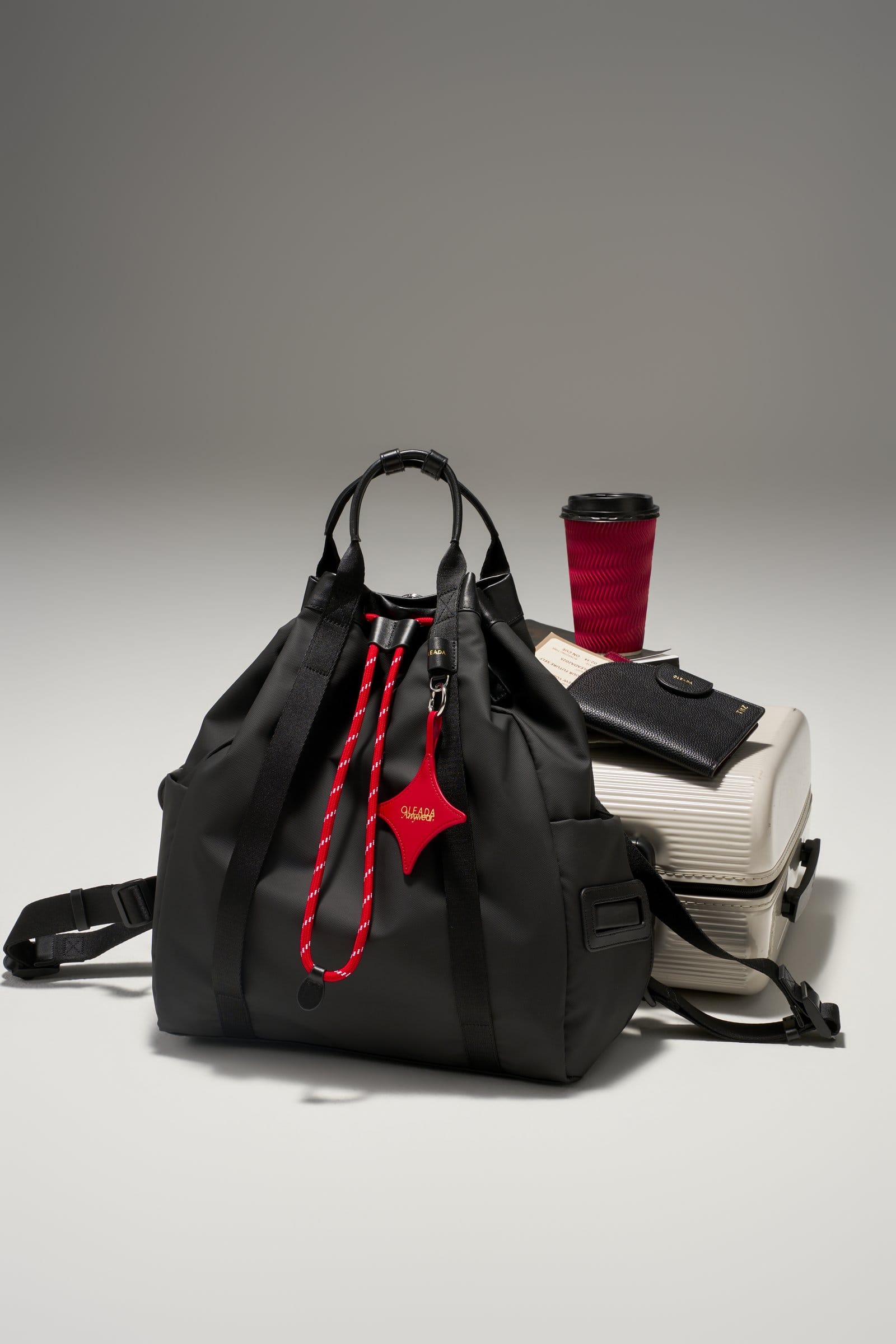 OLEADA NYC convertible travel bags > work-to-travel backpack > commuter bags > water-resistant vegan bags > stylish multi-use backpack AnyWear Tennis Backpack