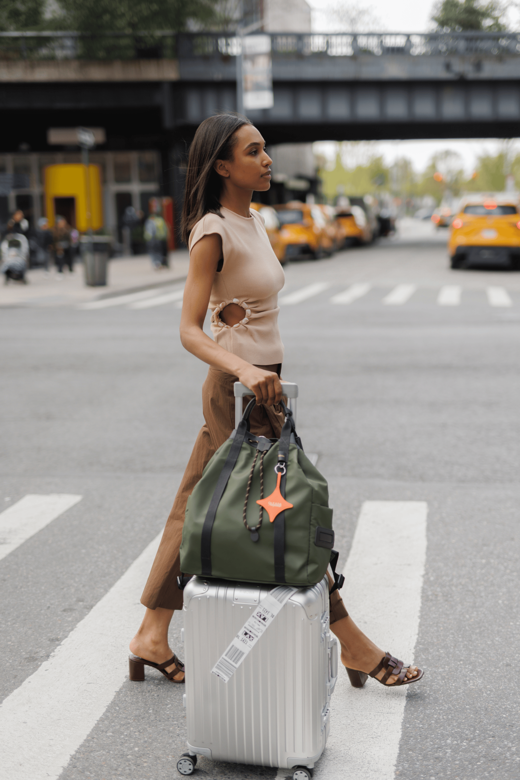 OLEADA NYC convertible travel bags > work-to-travel backpack > commuter bags > water-resistant vegan bags > stylish multi-use backpack AnyWear Tennis Backpack