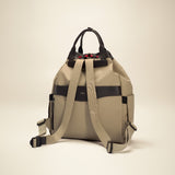 OLEADA NYC convertible travel bags > work-to-travel backpack > commuter bags > water-resistant vegan bags > stylish multi-use backpack Color_Abu Dhabi AnyWear Tennis Backpack