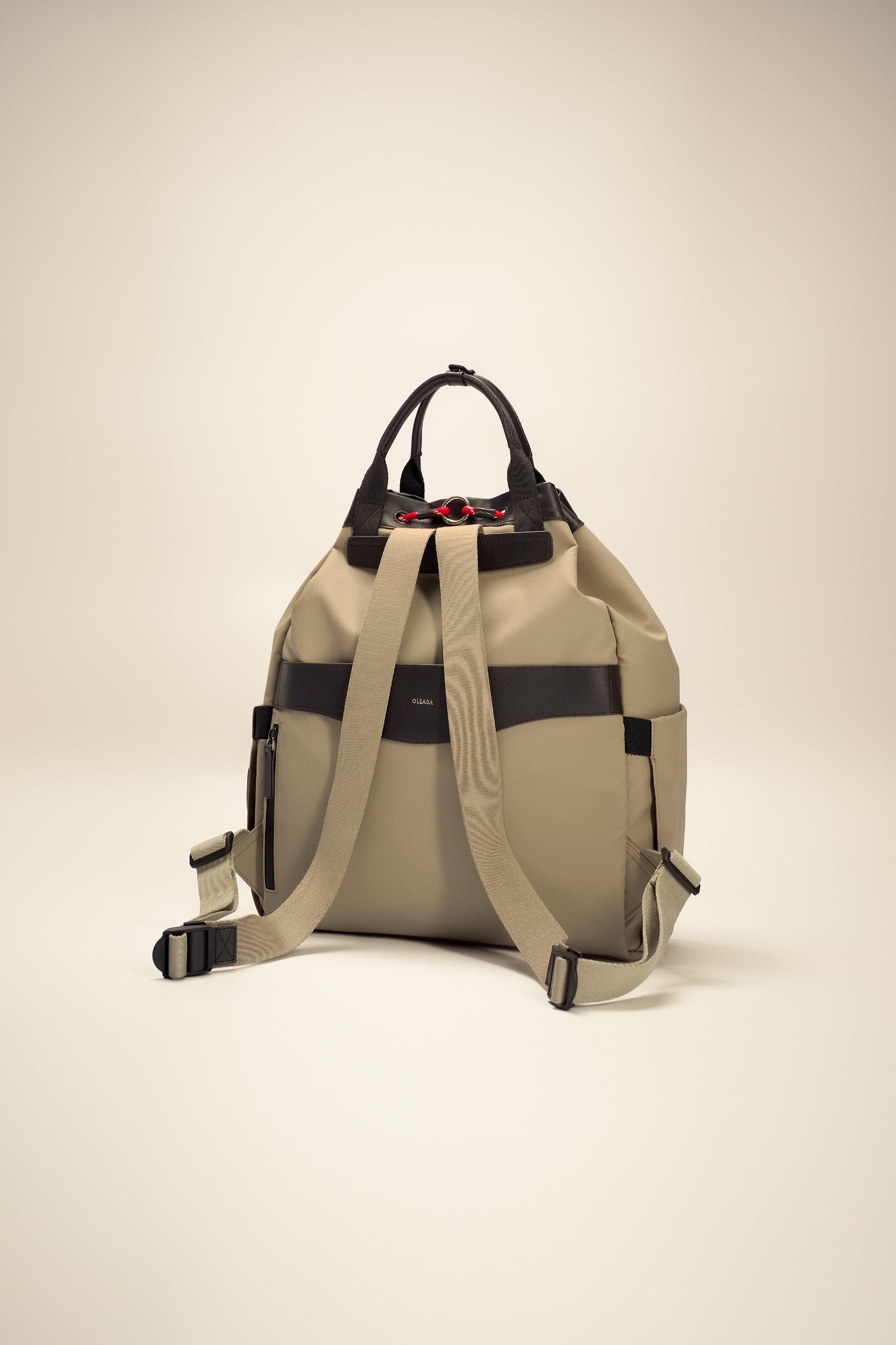 OLEADA NYC convertible travel bags > work-to-travel backpack > commuter bags > water-resistant vegan bags > stylish multi-use backpack Color_Abu Dhabi AnyWear Tennis Backpack
