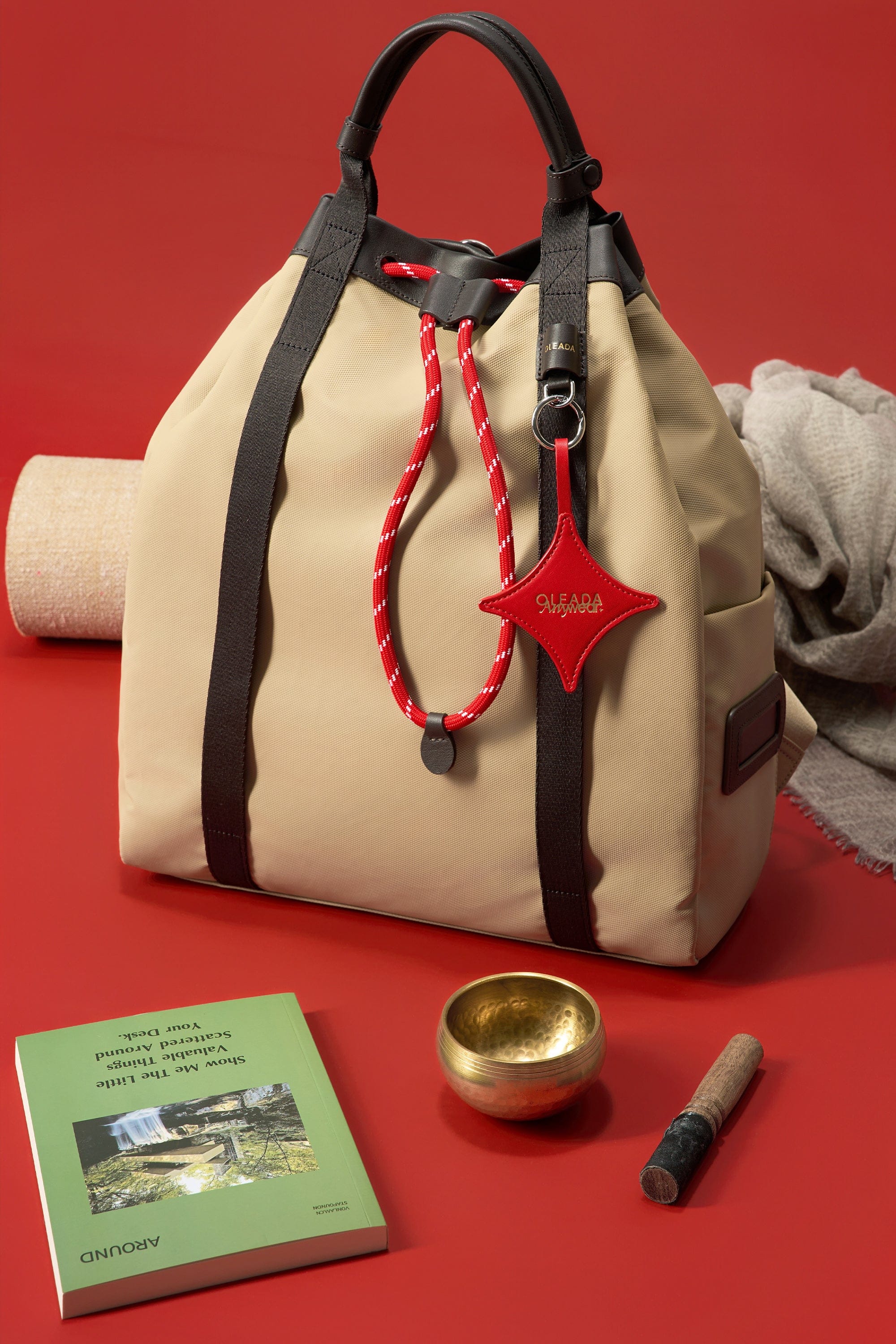 OLEADA NYC convertible travel bags > work-to-travel backpack > commuter bags > water-resistant vegan bags > stylish multi-use backpack Color_Abu Dhabi AnyWear Tennis Backpack