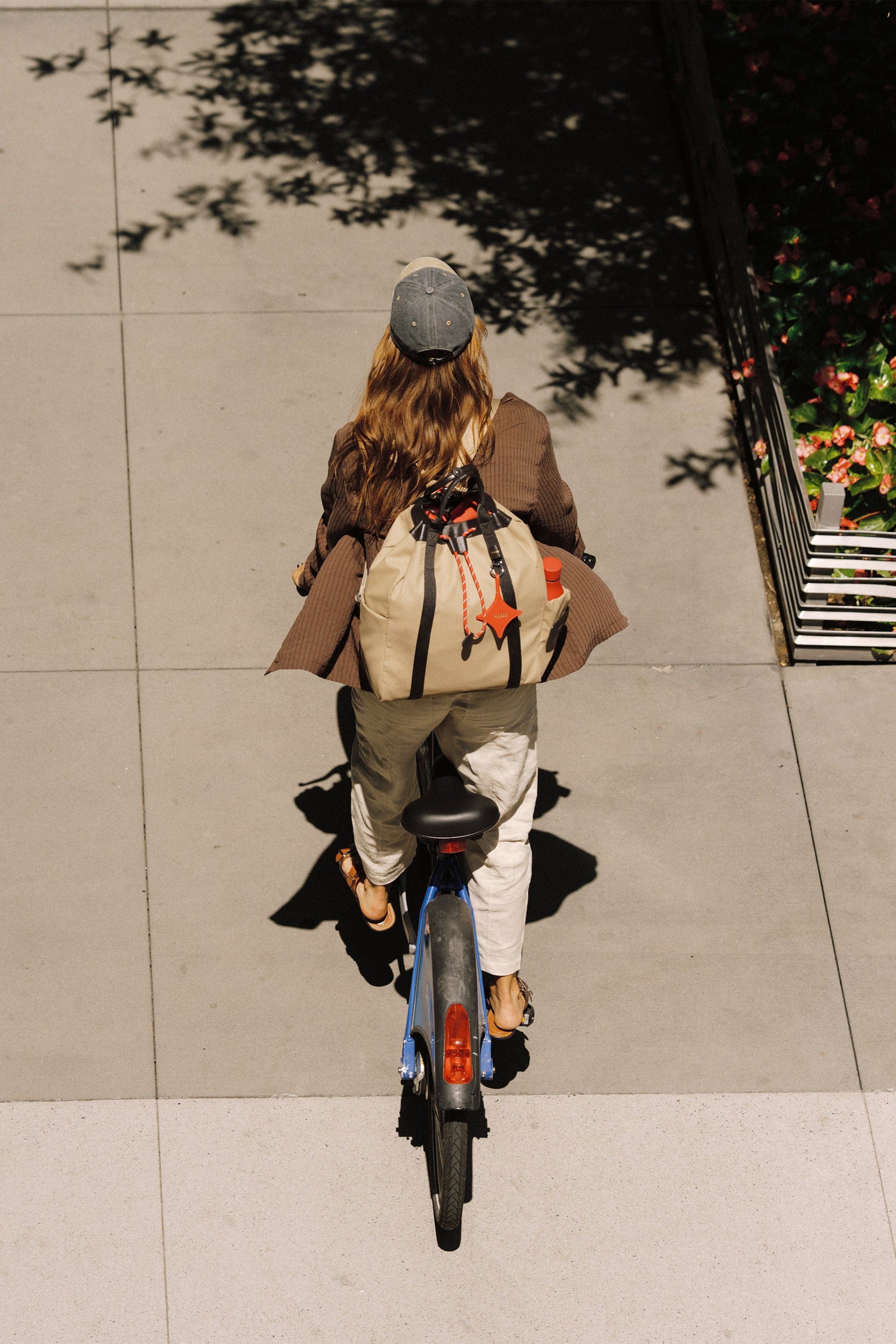 OLEADA NYC convertible travel bags > work-to-travel backpack > commuter bags > water-resistant vegan bags > stylish multi-use backpack Color_Abu Dhabi AnyWear Tennis Backpack