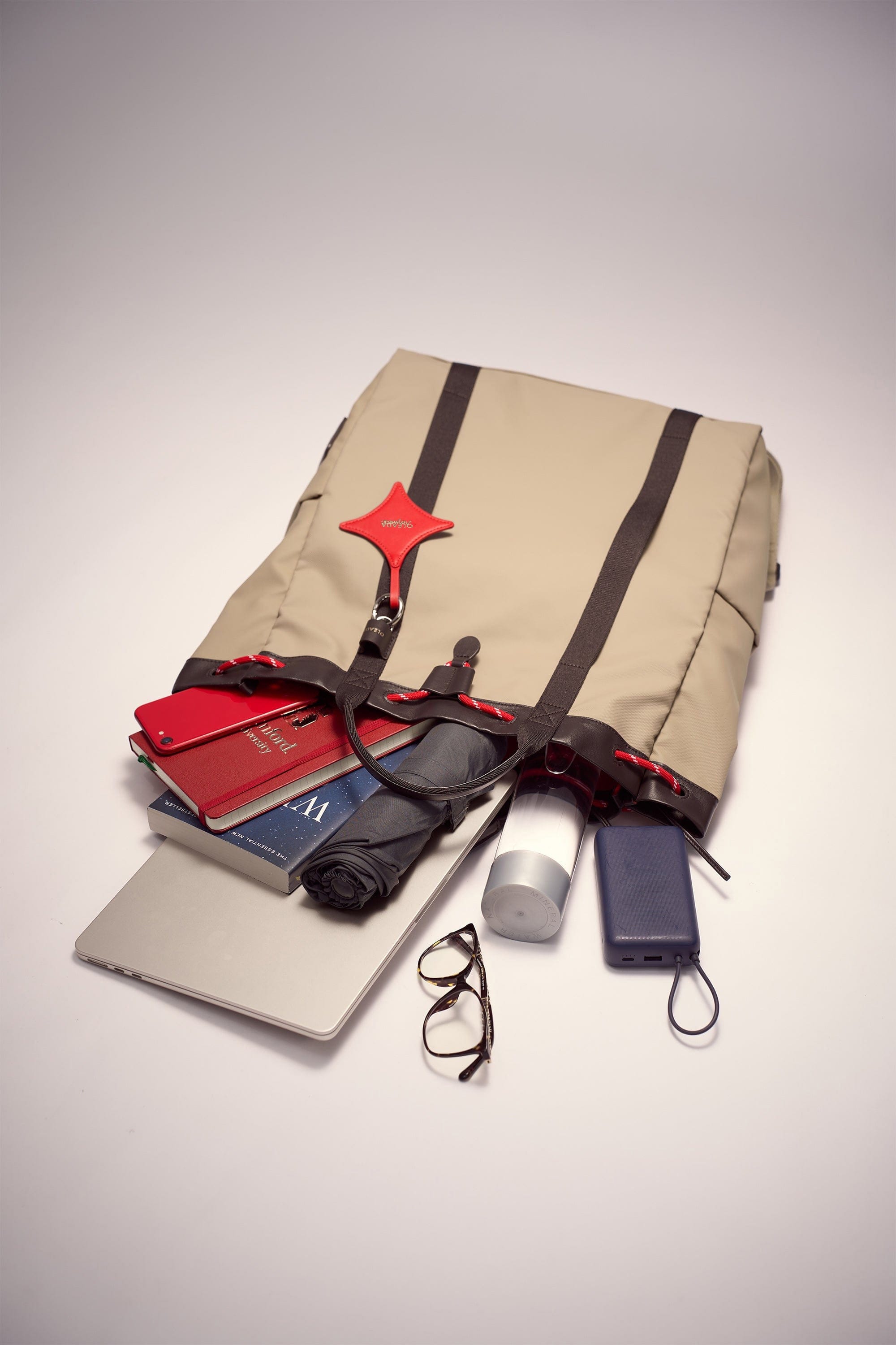 OLEADA NYC convertible travel bags > work-to-travel backpack > commuter bags > water-resistant vegan bags > stylish multi-use backpack Color_Abu Dhabi AnyWear Tennis Backpack