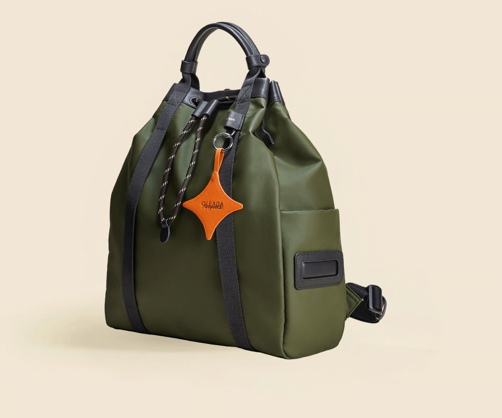OLEADA NYC convertible travel bags > work-to-travel backpack > commuter bags > water-resistant vegan bags > stylish multi-use backpack Color_Tahoe AnyWear Tennis Backpack