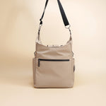 OLEADA NYC Convertible Travel Bags > Work-to-Travel Backpack > Organized Carry Bags > Water-Resistant Vegan Bags > Stylish Multi-Use Backpack Color_Tan Anywear AnyBackpack