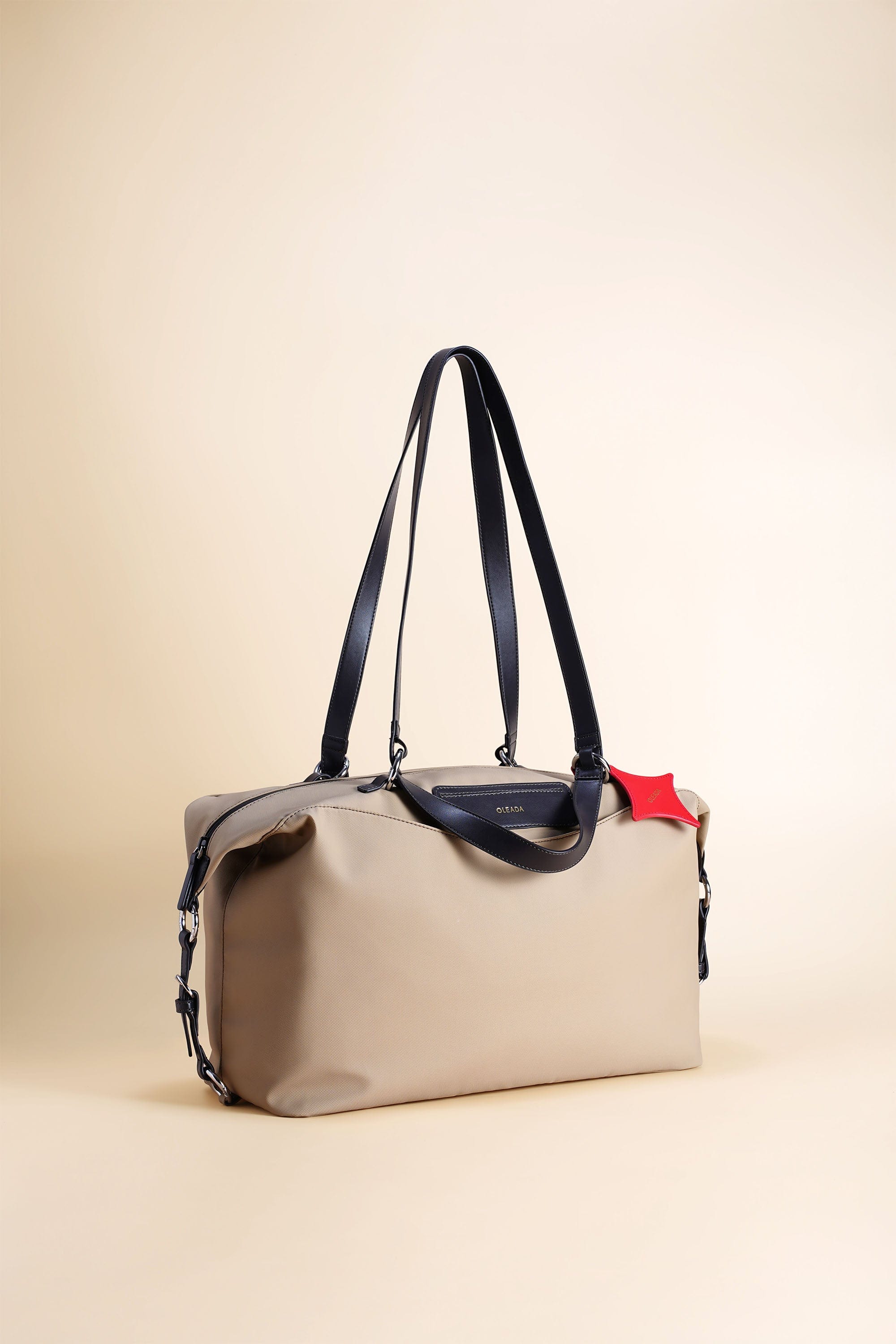 OLEADA NYC Convertible Travel Bags > Work-to-Travel Duffle Bags > Organized Carry Bags > Water-Resistant Vegan Bags > Stylish Multi-Use Bags Color_Tan Anywear AnyDuffle City