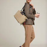 OLEADA NYC Convertible Travel Bags > Work-to-Travel Duffle Bags > Organized Carry Bags > Water-Resistant Vegan Bags > Stylish Multi-Use Bags Color_Tan Anywear AnyDuffle City