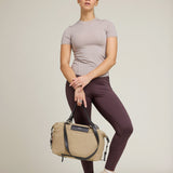 OLEADA NYC Convertible Travel Bags > Work-to-Travel Duffle Bags > Organized Carry Bags > Water-Resistant Vegan Bags > Stylish Multi-Use Bags Color_Tan Anywear AnyDuffle City