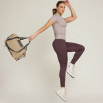 OLEADA NYC Convertible Travel Bags > Work-to-Travel Duffle Bags > Organized Carry Bags > Water-Resistant Vegan Bags > Stylish Multi-Use Bags Color_Tan Anywear AnyDuffle City