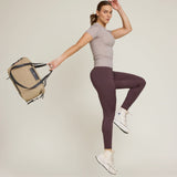 OLEADA NYC Convertible Travel Bags > Work-to-Travel Duffle Bags > Organized Carry Bags > Water-Resistant Vegan Bags > Stylish Multi-Use Bags Color_Tan Anywear AnyDuffle City