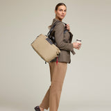 OLEADA NYC Convertible Travel Bags > Work-to-Travel Duffle Bags > Organized Carry Bags > Water-Resistant Vegan Bags > Stylish Multi-Use Bags Color_Tan Anywear AnyDuffle City