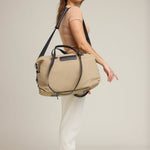 OLEADA NYC Convertible Travel Bags > Work-to-Travel Duffle Bags > Organized Carry Bags > Water-Resistant Vegan Bags > Stylish Multi-Use Bags Color_Tan Anywear AnyDuffle Travel
