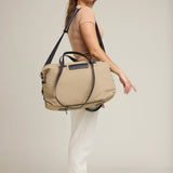 OLEADA NYC Convertible Travel Bags > Work-to-Travel Duffle Bags > Organized Carry Bags > Water-Resistant Vegan Bags > Stylish Multi-Use Bags Color_Tan Anywear AnyDuffle Travel