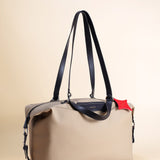 OLEADA NYC Convertible Travel Bags > Work-to-Travel Duffle Bags > Organized Carry Bags > Water-Resistant Vegan Bags > Stylish Multi-Use Bags Color_Tan Anywear AnyDuffle Travel