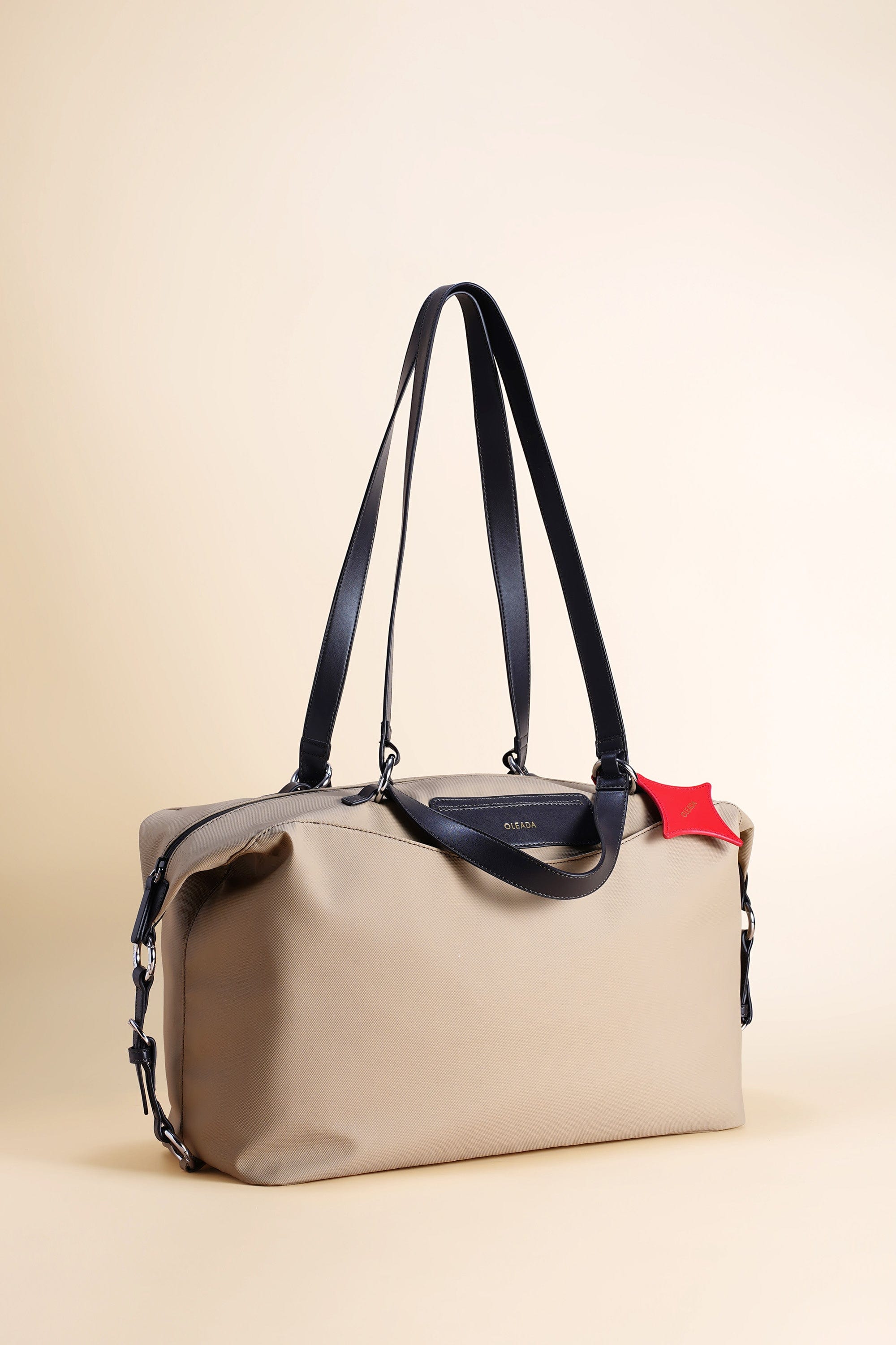 OLEADA NYC Convertible Travel Bags > Work-to-Travel Duffle Bags > Organized Carry Bags > Water-Resistant Vegan Bags > Stylish Multi-Use Bags Color_Tan Anywear AnyDuffle Travel