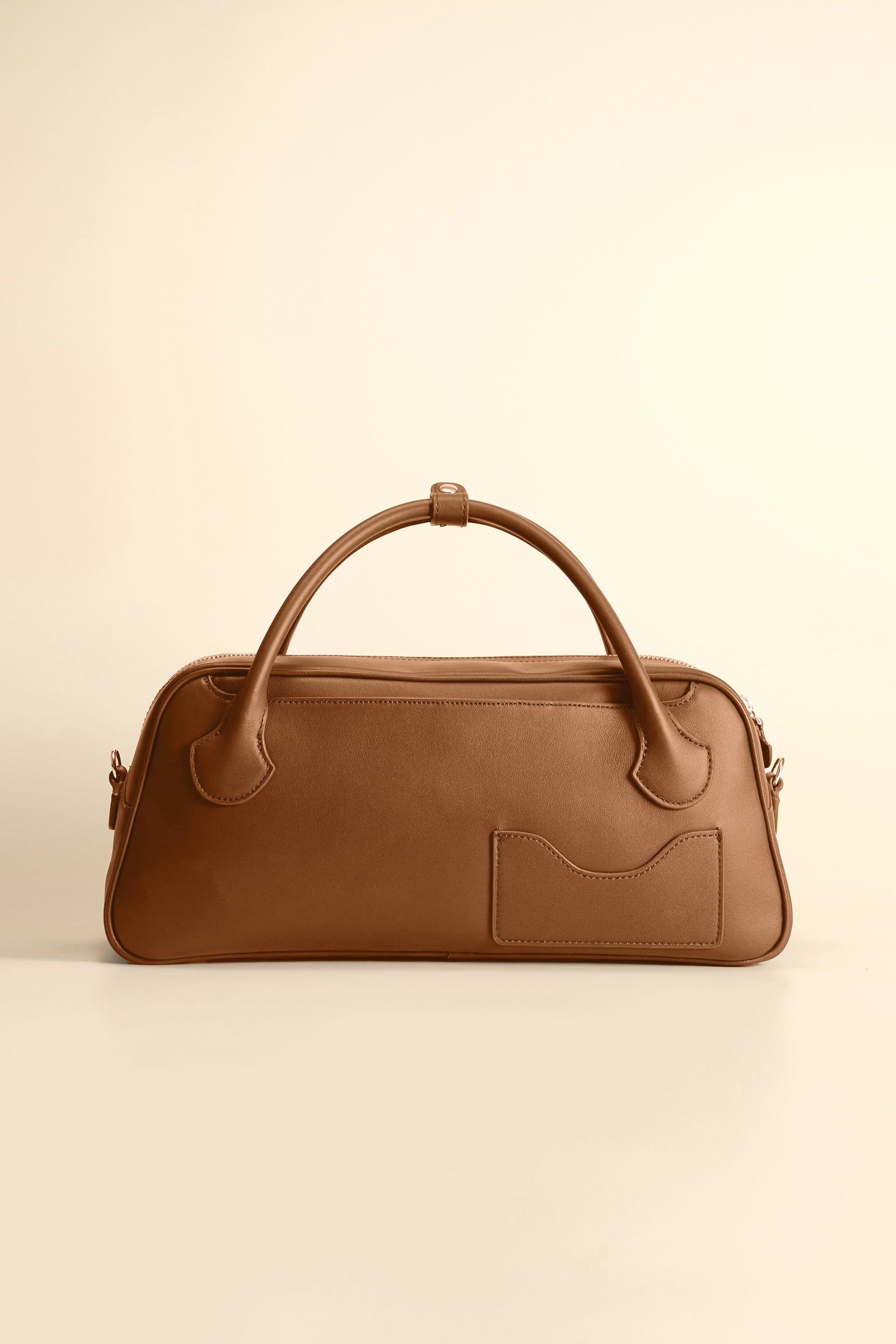OLEADA NYC Hand Bag > Leather Tote Bag For Women > Mini Handbag > Convertible To Shoulder Bag > Fits iPad Mini> Color_Cognac / With Leather Strap Mini Marina Carryall