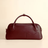 OLEADA NYC Hand Bag > Leather Tote Bag For Women > Mini Handbag > Convertible To Shoulder Bag > Fits iPad Mini> Color_Scarlet / With Leather Strap Mini Marina Carryall