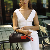 OLEADA NYC Hand Bag > Leather Tote Bag For Women > Mini Handbag > Convertible To Shoulder Bag > Fits iPad Mini> Mini Marina Carryall