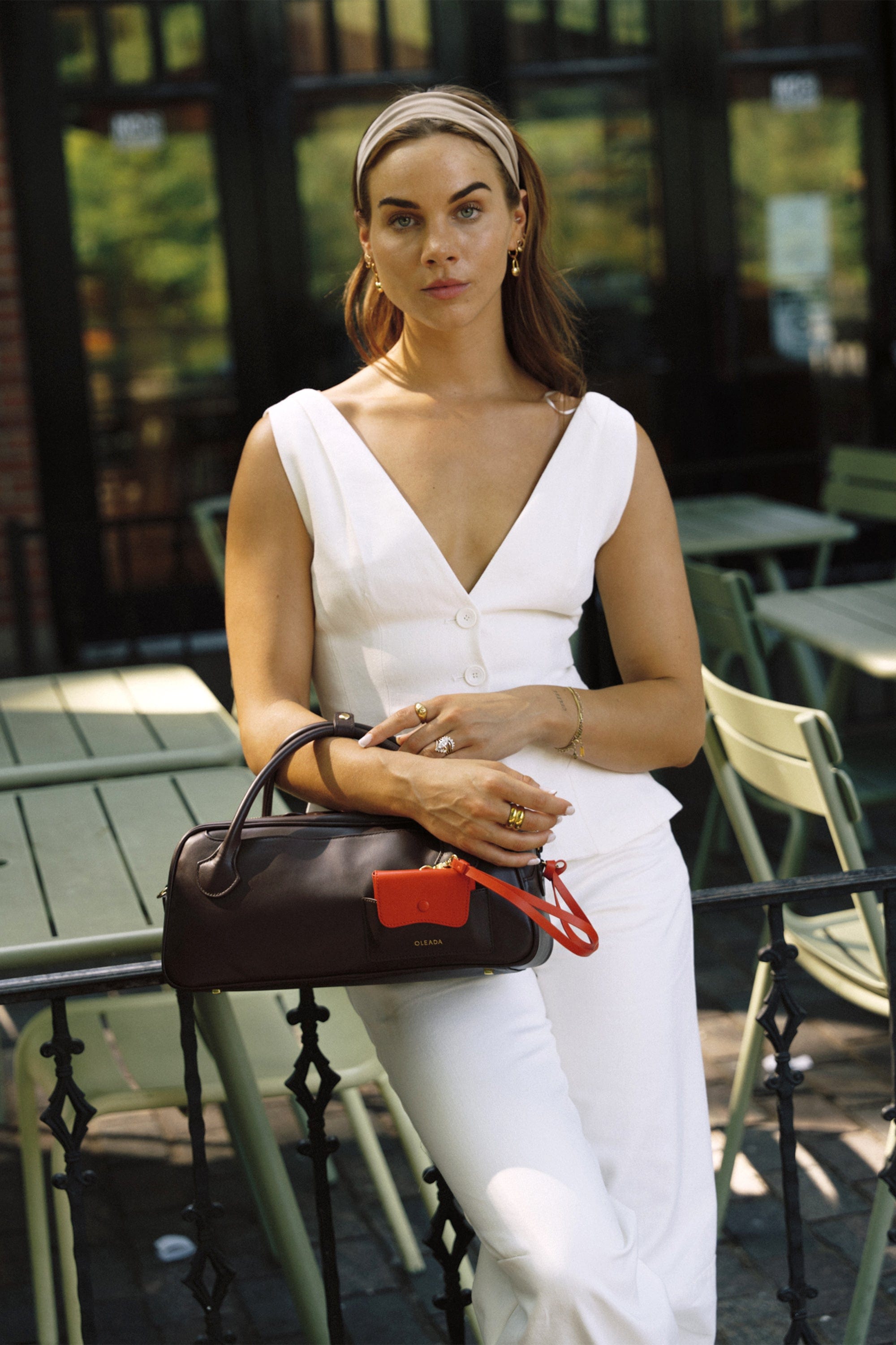 OLEADA NYC Hand Bag > Leather Tote Bag For Women > Mini Handbag > Convertible To Shoulder Bag > Fits iPad Mini> Mini Marina Carryall