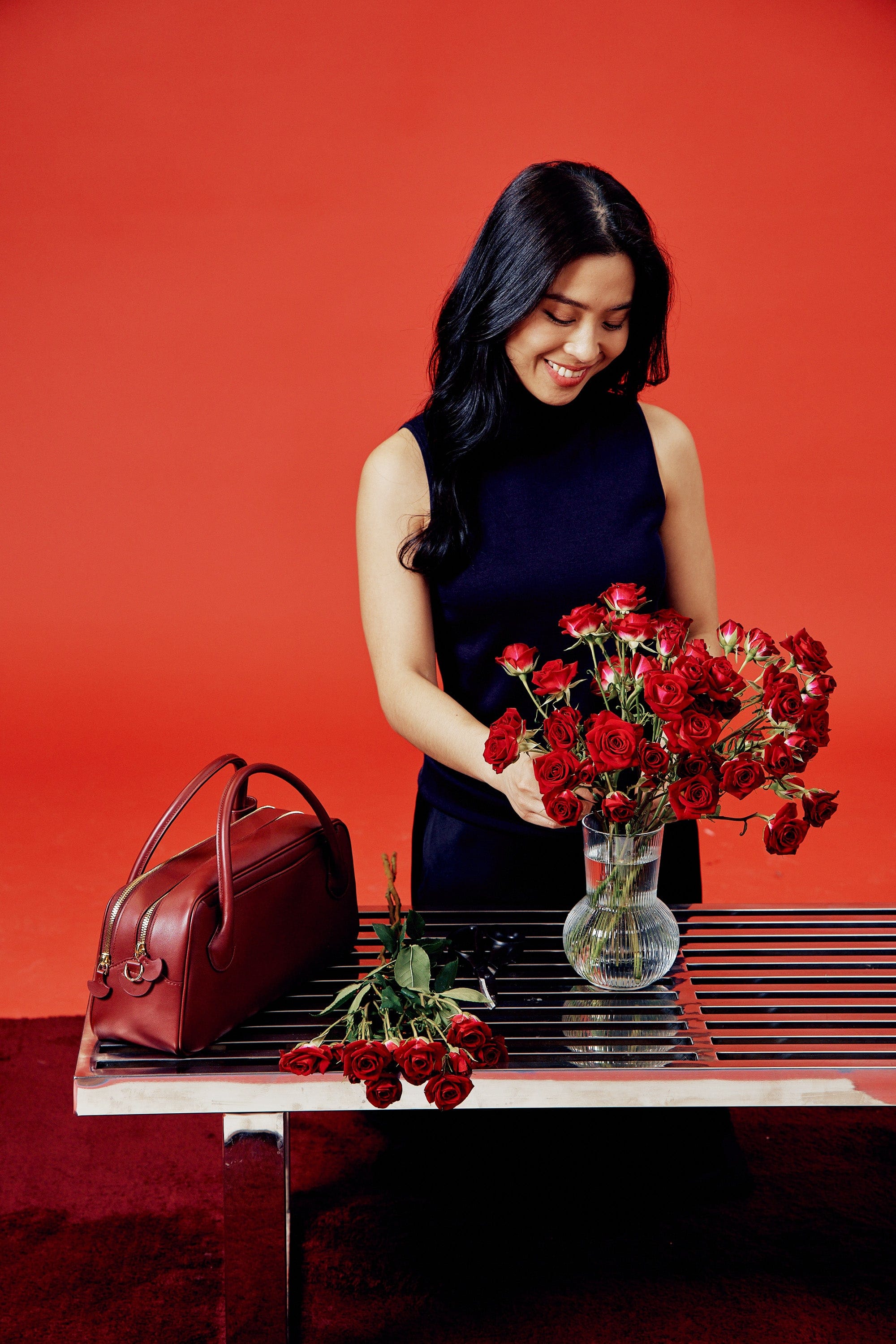 OLEADA NYC Hand Bag > Leather Tote Bag For Women > Mini Handbag > Convertible To Shoulder Bag > Fits iPad Mini> Mini Marina Carryall