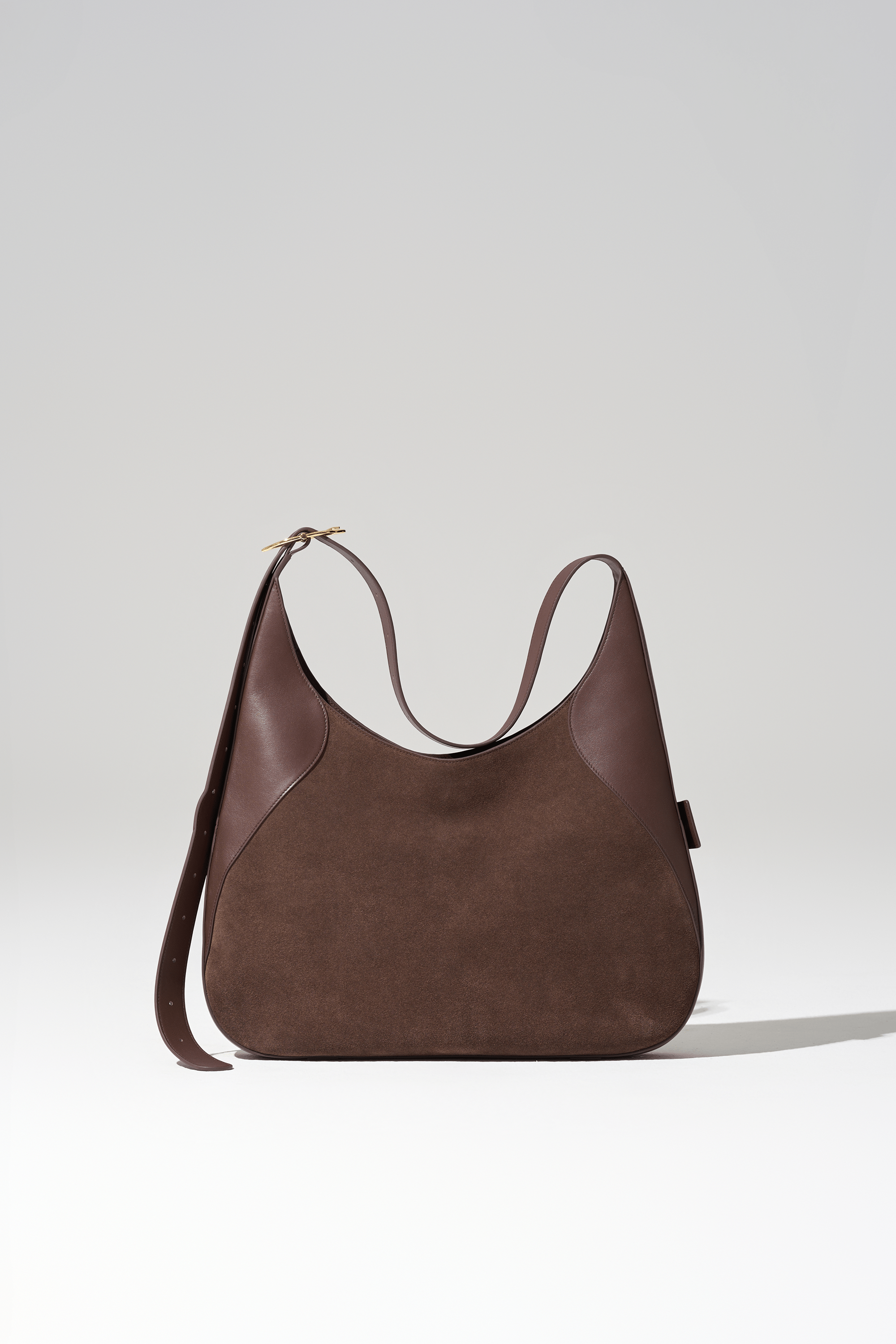 OLEADA NYC Hobo Bag > Leather Hobo Bag For Women > Mini Handbag > Convertible To Shoulder Bag > Fits 14" laptop> Color_Mocha Marina Hobo