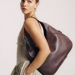 OLEADA NYC Hobo Bag > Leather Hobo Bag For Women > Mini Handbag > Convertible To Shoulder Bag > Fits 14" laptop> Marina Hobo