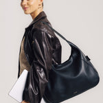 OLEADA NYC Hobo Bag > Leather Hobo Bag For Women > Mini Handbag > Convertible To Shoulder Bag > Fits 14" laptop> Marina Hobo