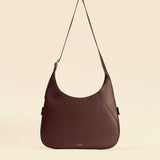 OLEADA NYC Hobo Bag > Leather Hobo Bag For Women > Mini Handbag > Convertible To Shoulder Bag > Fits iPad Mini> Color_Chocolate Mini Marina Hobo