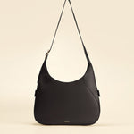OLEADA NYC Hobo Bag > Leather Hobo Bag For Women > Mini Handbag > Convertible To Shoulder Bag > Fits iPad Mini> Color_Onyx Mini Marina Hobo